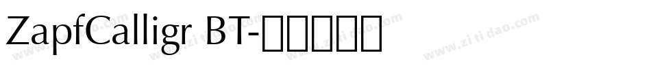 ZapfCalligr BT字体转换